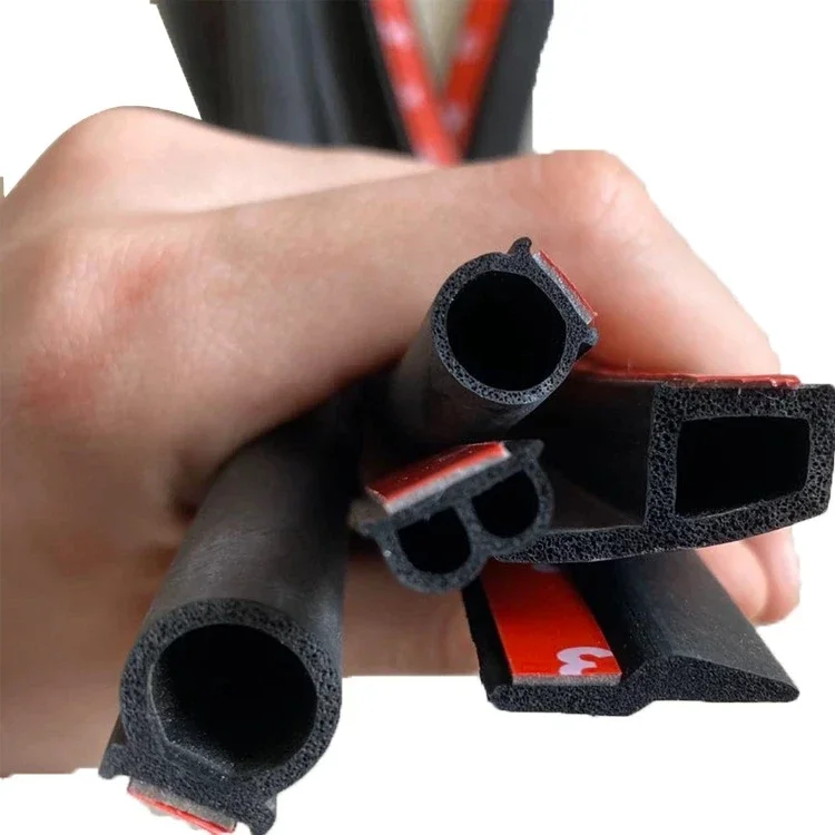 4 meter vorm B P Z Big D autodeurafdichtingsstrip EPDM-rubber Geluidsisolatie Tochtstrip Geluiddichte autodichting Sterke lijm