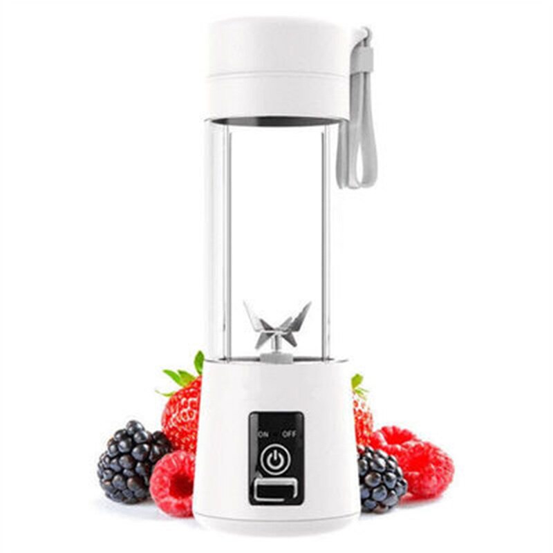 Presse-agrumes électrique Portable de taille USB, presse-agrumes, Smoothie, mélangeur, Rechargeable, Mini tasse de jus, eau: WHITE