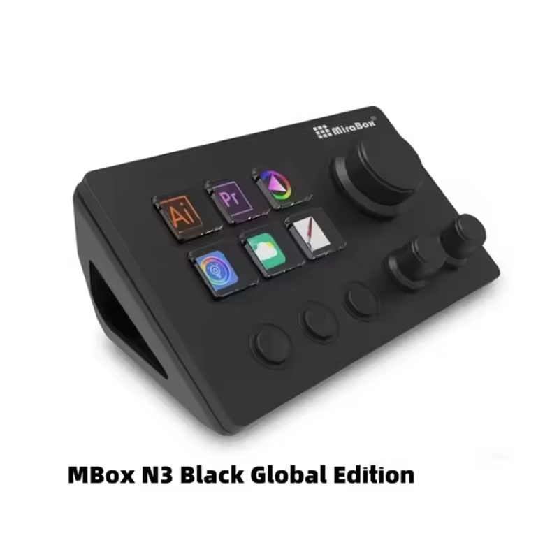 Streamdeck Mirabox N3 Keypad Screen Knob Customization Macro Mini Keyboard Visual Desktop Console For Desktop Computer