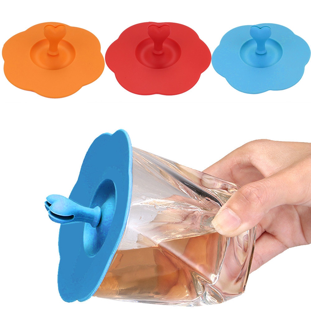 Tasse de café en Silicone | Cœur, tasse à café, couvercle d'aspiration, couvercle de tasse hermétique