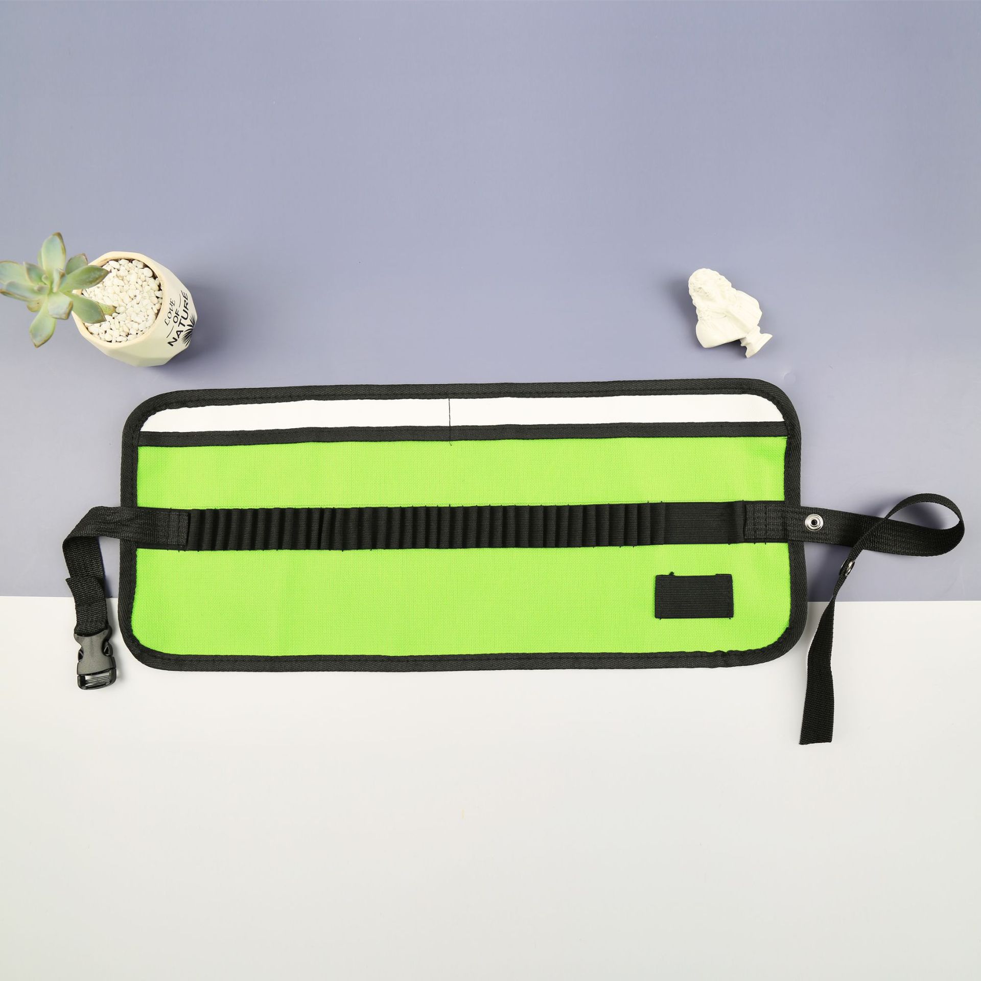 36-Holes Solid Color School Pencil Case With Buckle High Capacity Kawaii Pencil Pouch Retro Korean Stationery Office Supplies