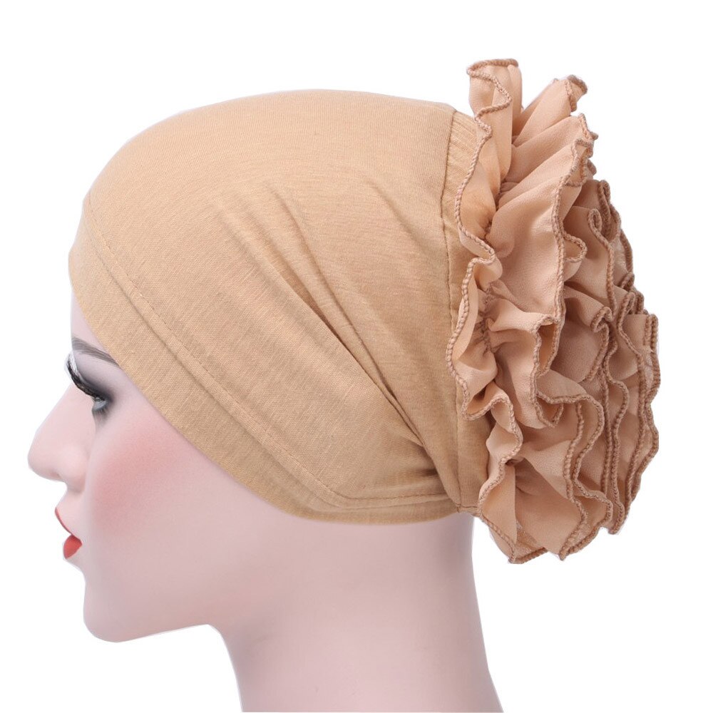 Las nuevas mujeres de encaje Floral sombrero turbante India tapa musulmana sombreros redecilla gorra de quimio capó de flores gorro para mujer 902