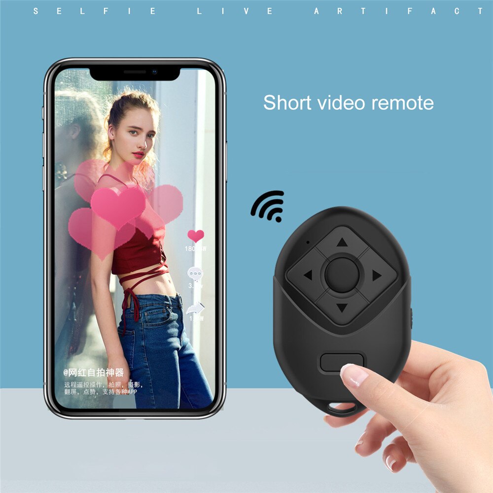 kebidu Mini Bluetooth Selfie Shutter Release Button Photograph Controller Adapter For Phone Selfie Photo Control Remote Button