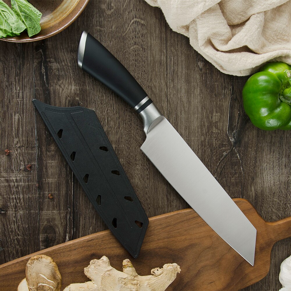 Sowoll Beef Slicing Knife 8 Inch Master Chef Knives Seamless Welding Stainless Steel Cleaver Cooking Knife Kitchen Slice Knives