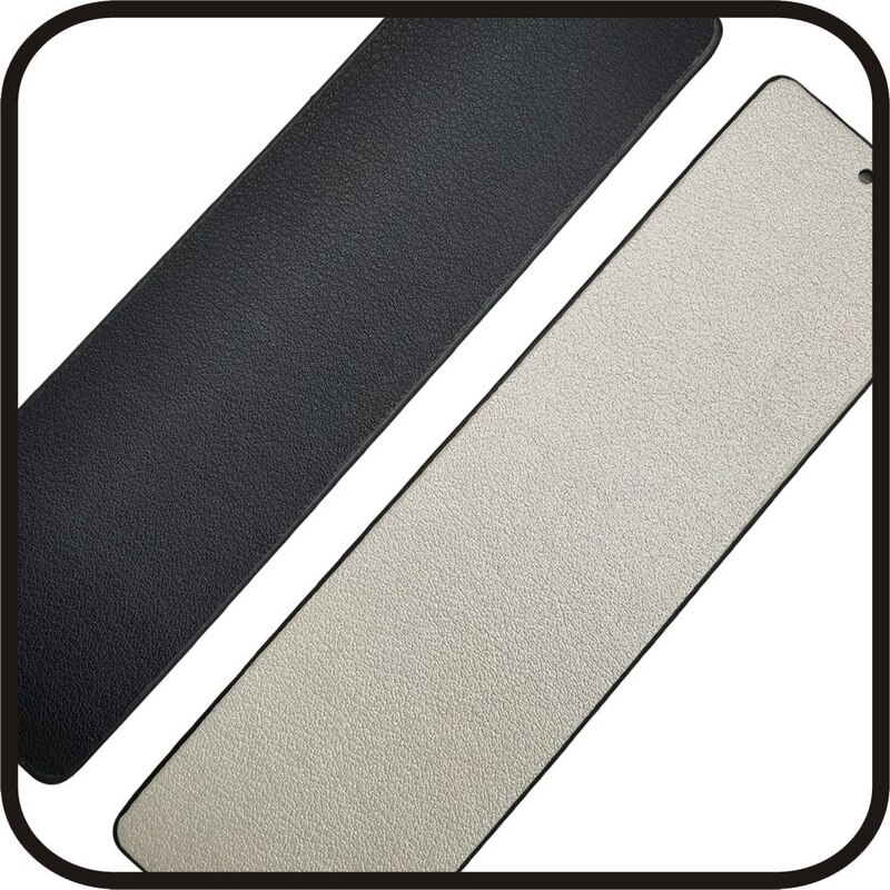 Pulsera de cuero con geométrico para mujer, brazalete de piel con de pirámide de Egipto de 40mm, con colores reversibles, de Francia: black beige leather