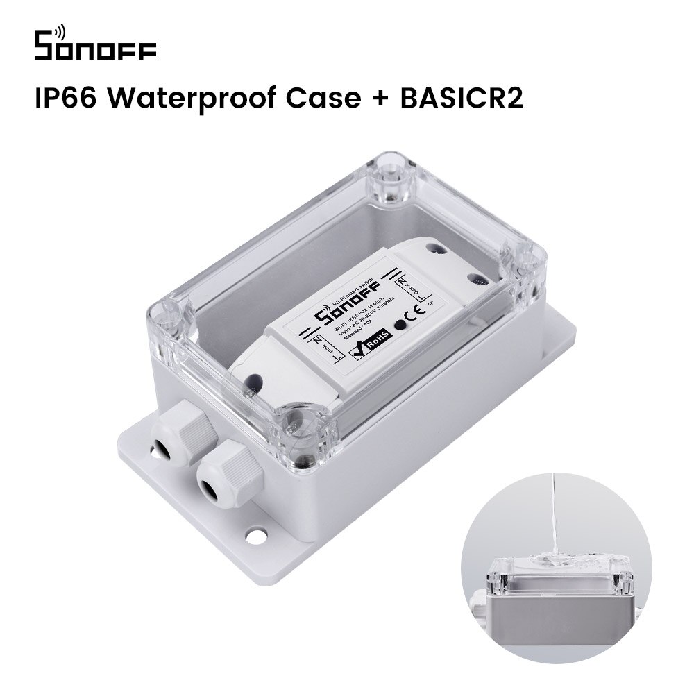 Itead Sonoff IP66 Waterdichte Cover Case Junction Box Compatied Met Sonoff Basic/Rf/Pow/Dual/TH10/TH16 Smart Home Wifi Schakelaar