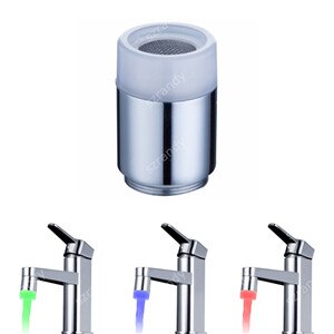 LD8002-A12 Kleurrijke Temperatuursensor 3 kleuren LED Kraan Shenzhen met adapter: Default Title