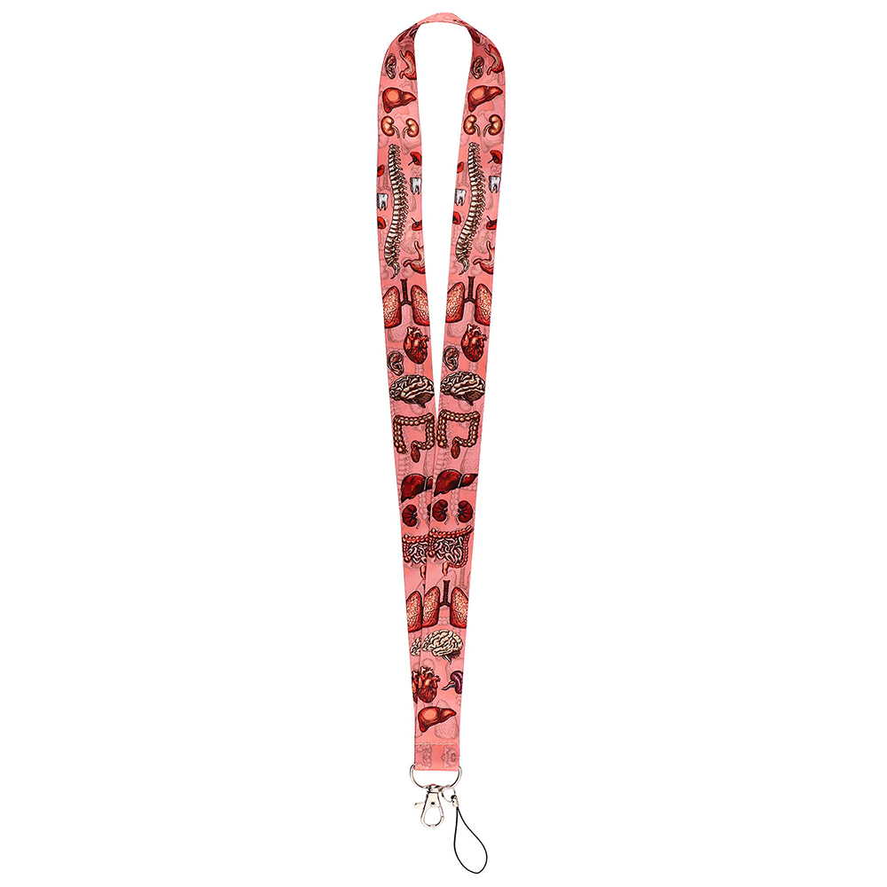 CB910 Menselijke Organen Lanyard Voor Key Camera Whistle Cool Id Badge Houder Mobiele Telefoon Neck Strap Opknoping Touw Arts Verpleegkundige
