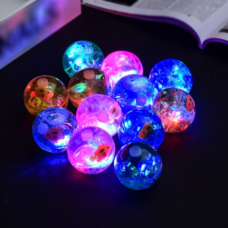 Flashing Ball Light-Up High Bouncy Ball Glow Party Birthday Toy Prize Favor pet Toy Random Color 1PC*