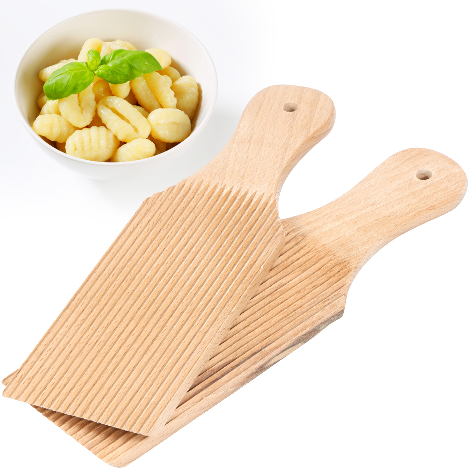 Planche à pâtes Gnocchi en bois, pagaies de poupée 9.1x2.8, planche à pâtes Macaroni Spaghetti amaran, zones de fabrication de Gnocchi pratiques, pâtes faites
