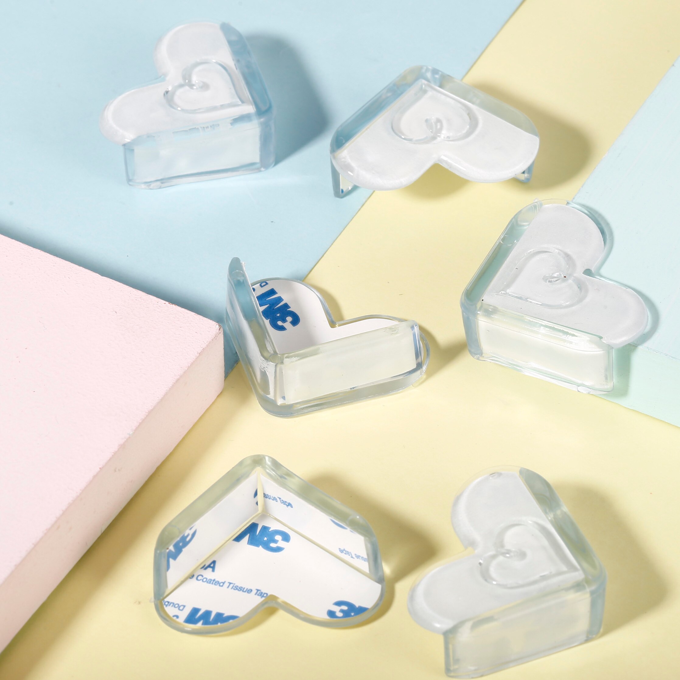 20pcs/set Heart-shaped Corner Protection Edge Protection Transparent For Children Baby Safety Desk Table Corner Protection