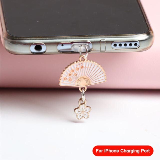 Telefon charm anti damm plugg kawaii tecknad laddning port damm pluggar söt ladd dammskydd skydd för iphone 7 x xr: D