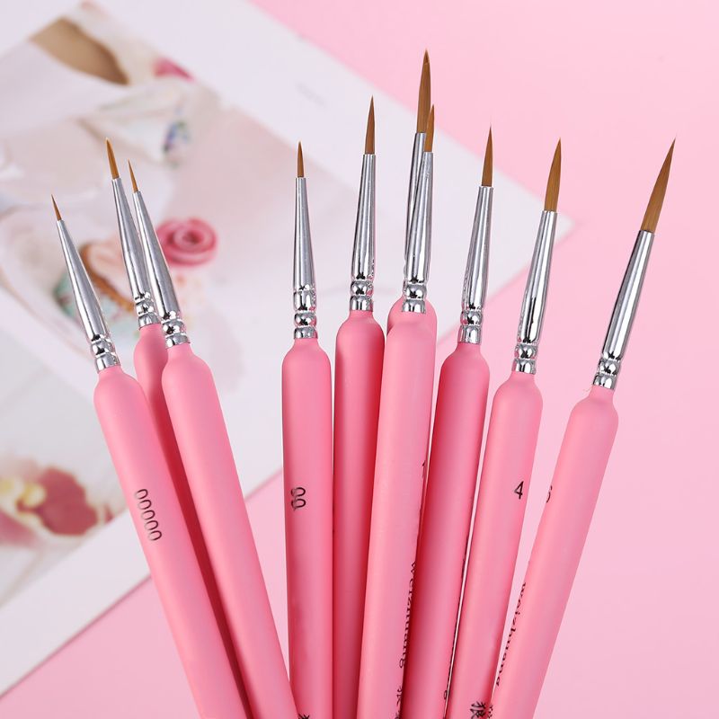 3/10Pcs Professionele Hand Geschilderd Haak Lijn Pen Fijne Tip Aquarel Olieverf