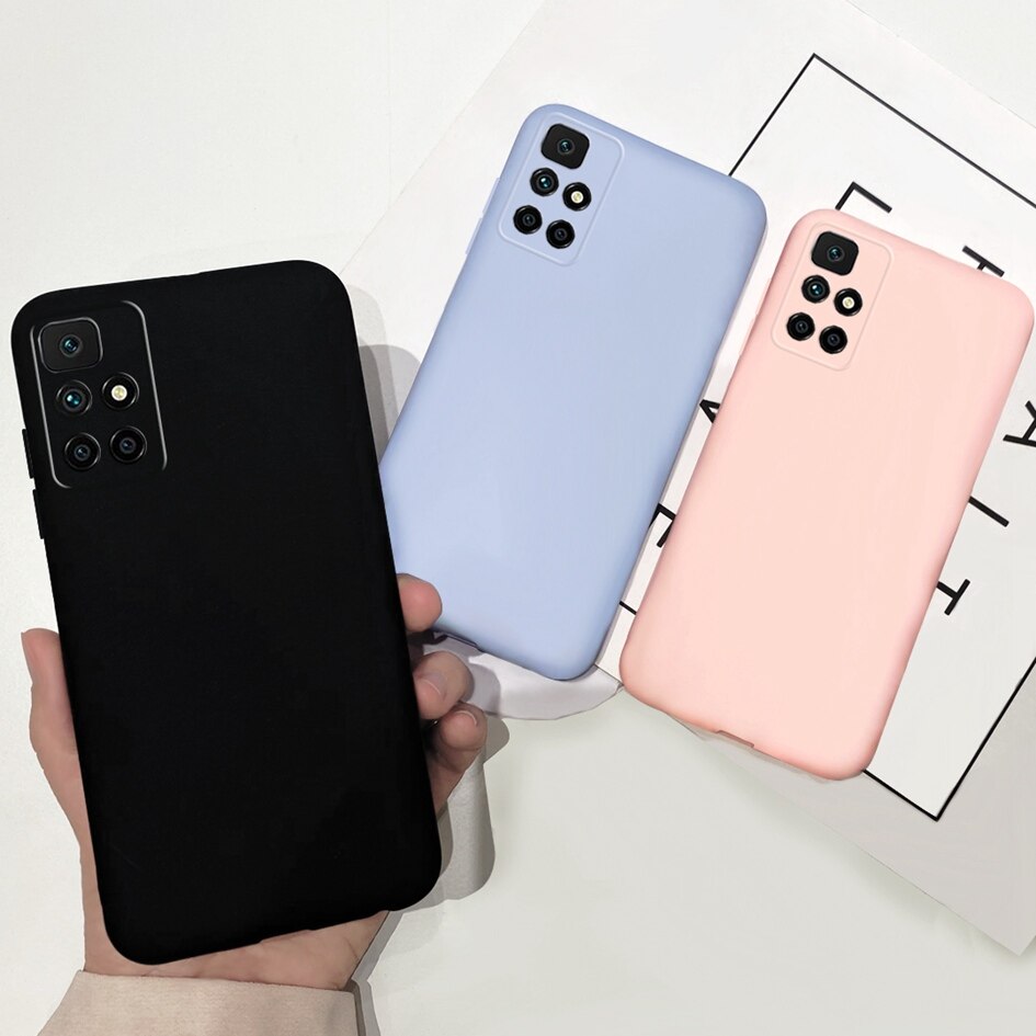 Funda de silicona para Xiaomi Redmi 10, carcasa suave a prueba de golpes, parachoques