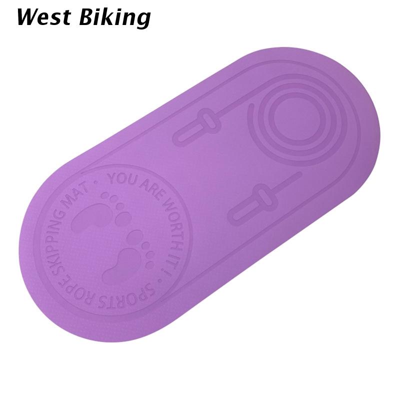 Rope Skipping Oefening Workout Mat Dikker Jump String Antislip Textuur Yoga Pad: Purple