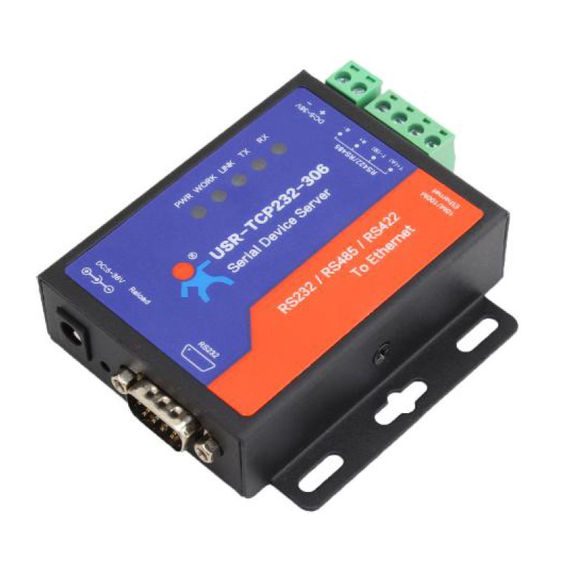 Serial Server RS232/RS485/422 to Ethernet Serial Communication USR-TCP232-306