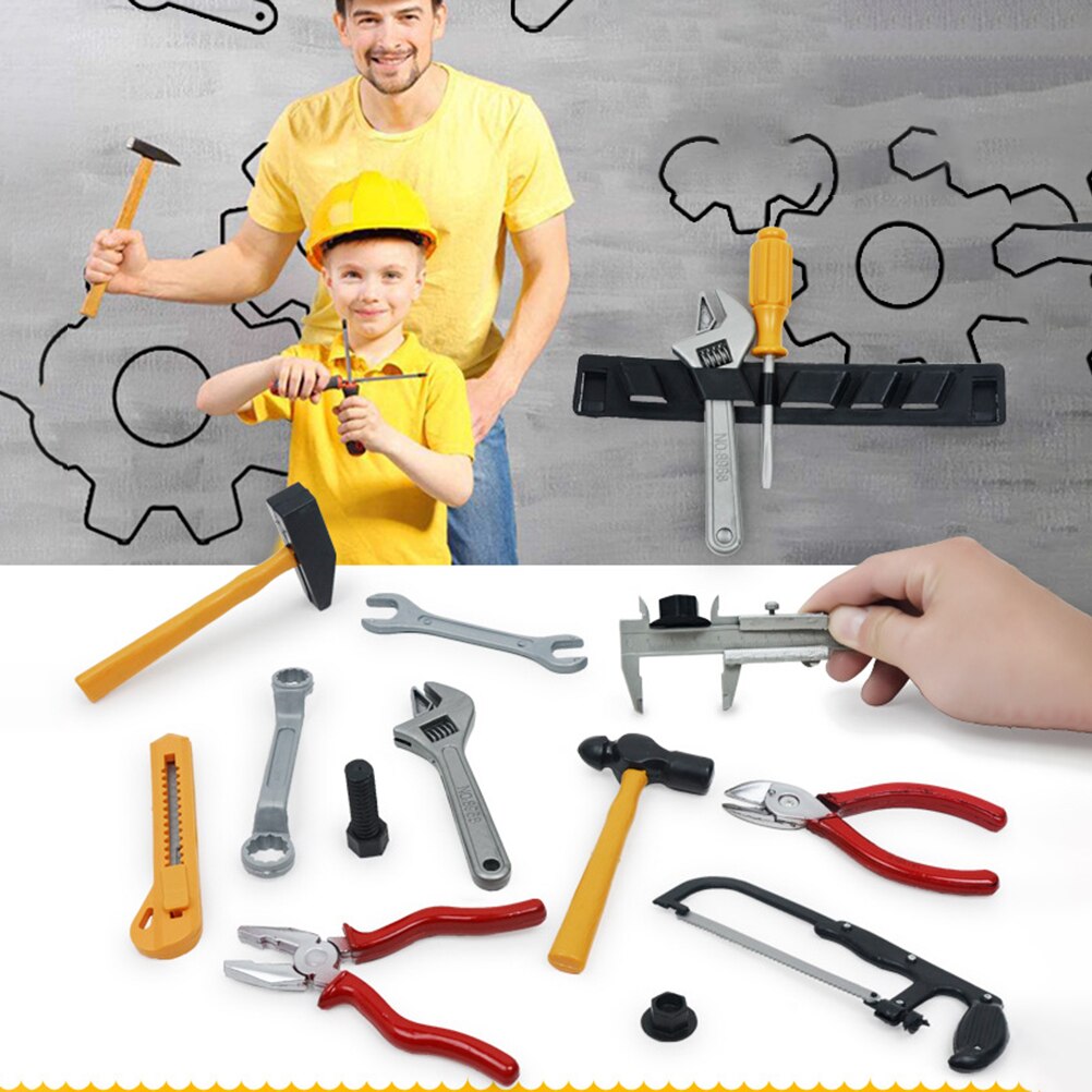 14 Pieces Of Children'S Simulation Repair Tools Toys Play House Family Power Supply Maintenance Disassembly Tools Toy Set