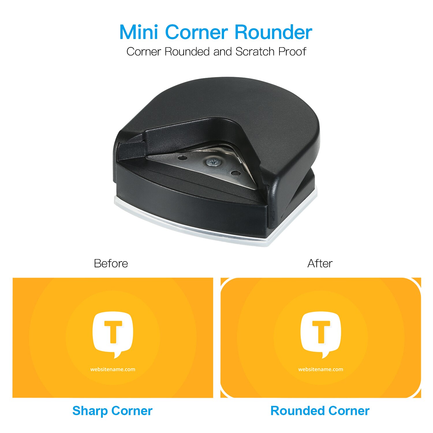 Aibecy Corner Rounder Mini Draagbare Hoek Rounder Punch Ronde Hoek Trimmer Cutter 4Mm Voor Card Photo Corner Rounder