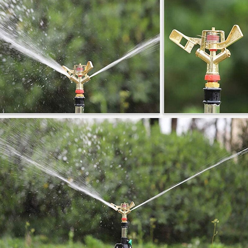 10 Pcs Rotating Irrigation Nozzle Zinc Alloy Nozzle Mini Irrigation Hose End Sprinkler for Garden Lawn