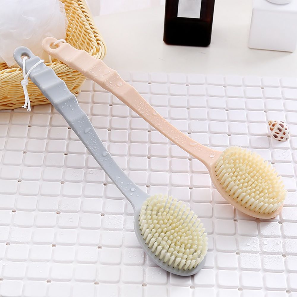 1 st Badborstel met lange steel Zachte bodyscrub Huidmassager Douche scrubber Lichaamsreinigingsborstel Peeling Badkameraccessoires
