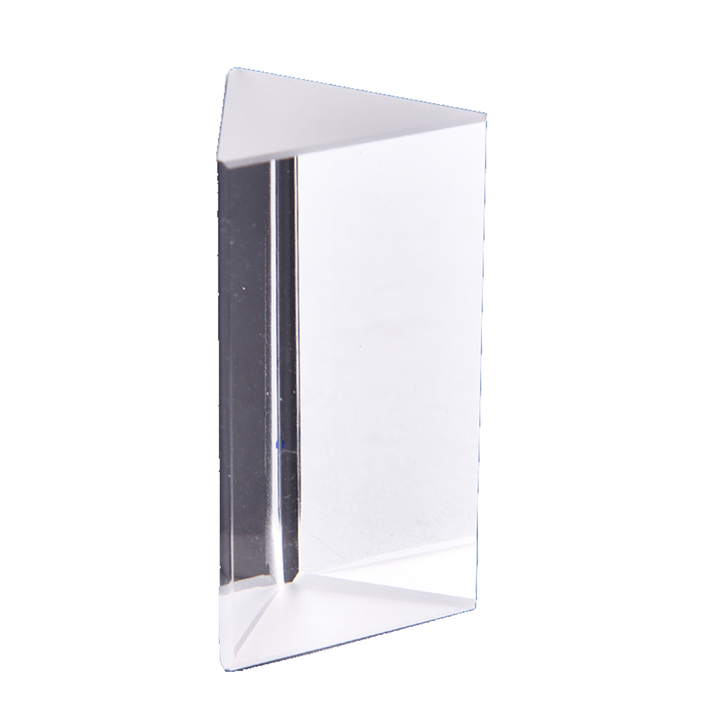 5 cm x 3 cm Rainbow Optical Glass Triple Triangular Prism Physics Teaching Light Spectrum with Box