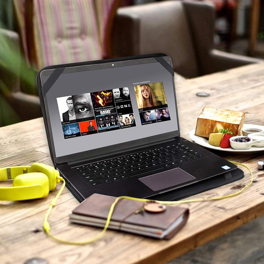 Sacoche à manches pour ordinateur portable 17 "noir solide, étanche avec 4 sangles pour ordinateur portable 17.3 et 17.4 pouces HP Dell Acer Lenovo Toshiba