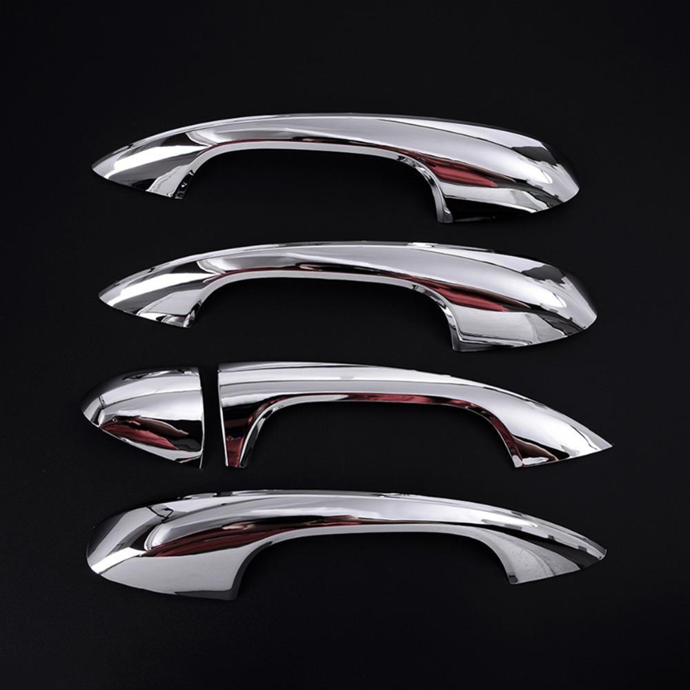 Car Door Handles Covers Chrome Exterior Car Styling Sticker for Mercedes Benz C Class W205 GLC X253 E Class W213: Bright silver