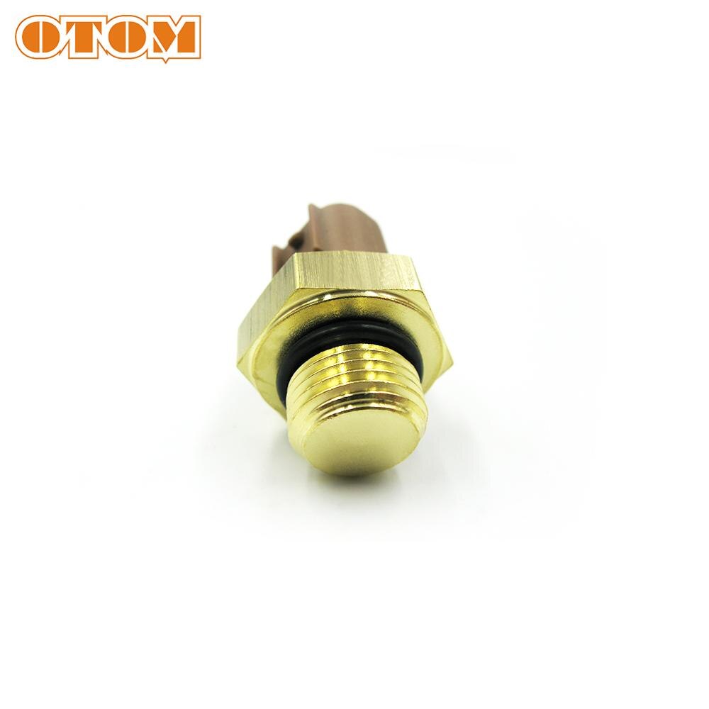 OTOM Motorcycle 1 Piece Copper Radiator Fan Switch Temperature Thermostat Switchs Temp Sensor For KTM HONDA YAMAHA SUZUKI KAWASA
