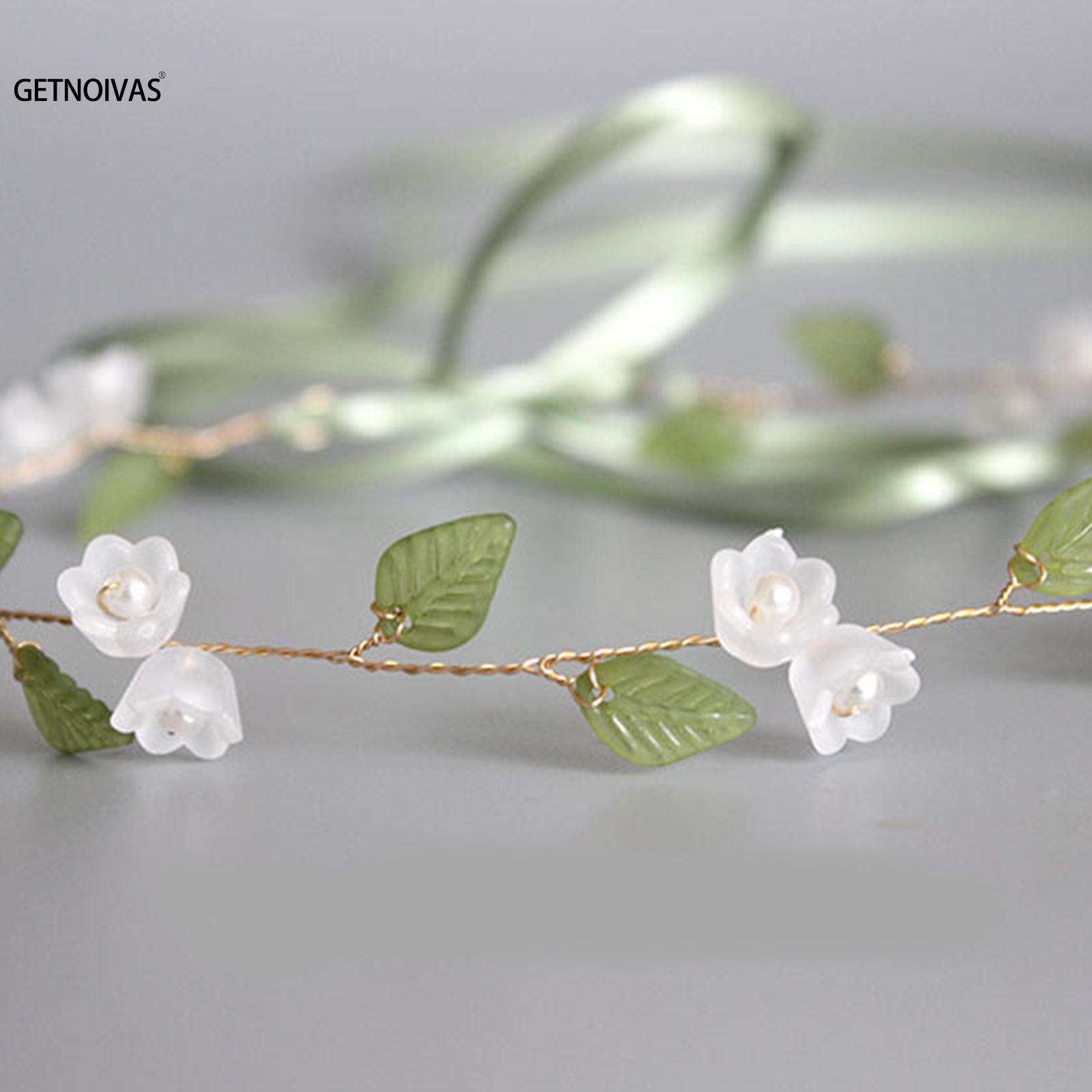 Girls Bridal Headband Imitated Pearl Crowns Girls Bridal Wedding Headband Floral Garland Romantic Flower Headband Girls