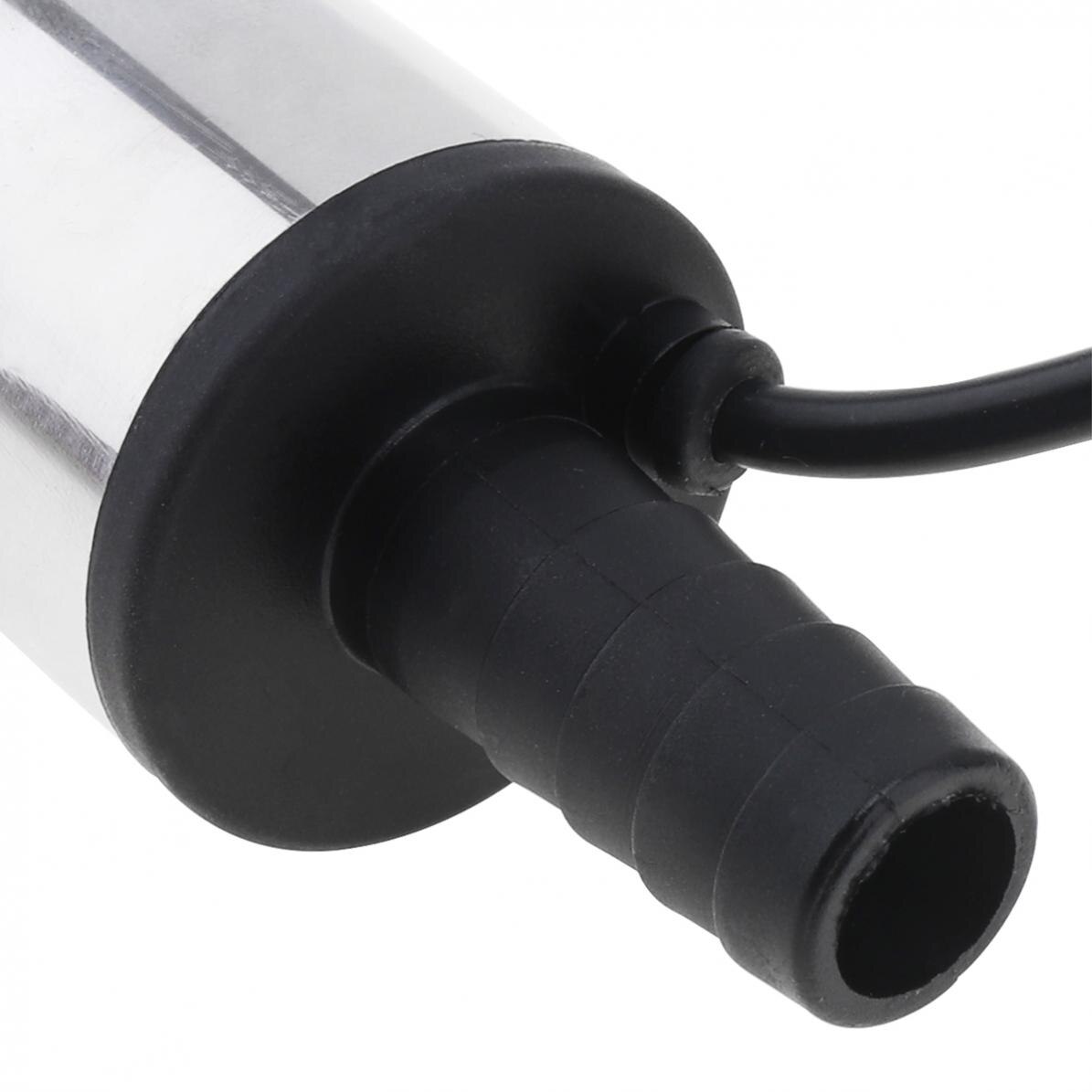 Universal DC 12V 38MM Portable Aluminium Alloy Car Electric Submersible Pump Fuel Water Oil Barrel Pump with 2 Alligator Clips