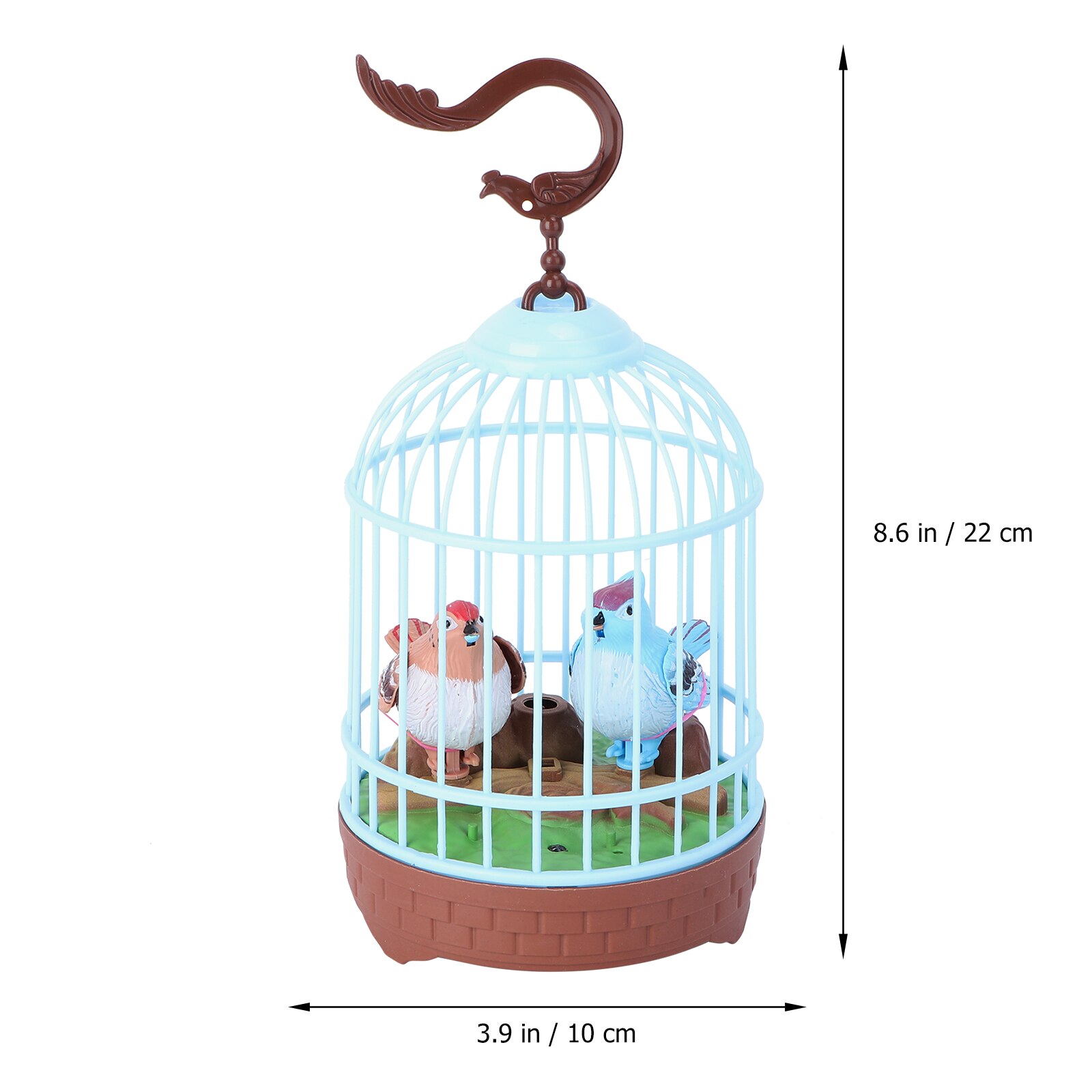 1pc mini-vogelkäfige, sprachgesteuerte vogelkäfig-simulation (vogelfarbe zufällig)
