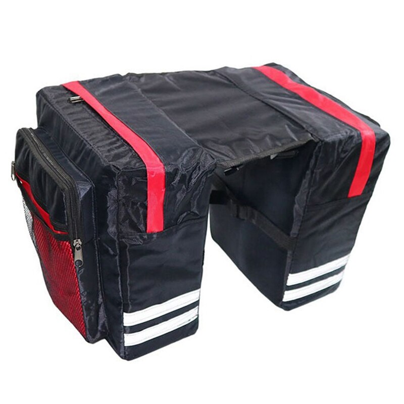 MTB Road Bicycle Carrier Bag Rear Rack Bike Trunk Bag Luggage Pannier Back Seat Double Side Waterproof Cycling Storage Bag: RD