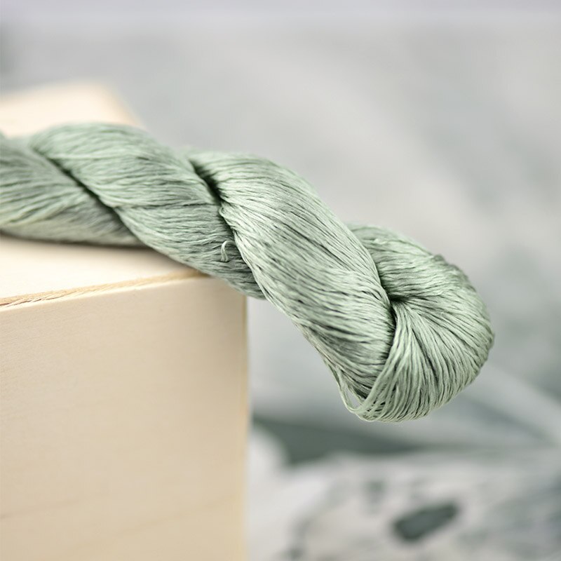 Jedwabne nici robić haftowania/100% nici jedwabne/rękojeść ręczny haftować ściegiem krzyżykowym/kolor zielonego mchu/6 czyste kolory: 2