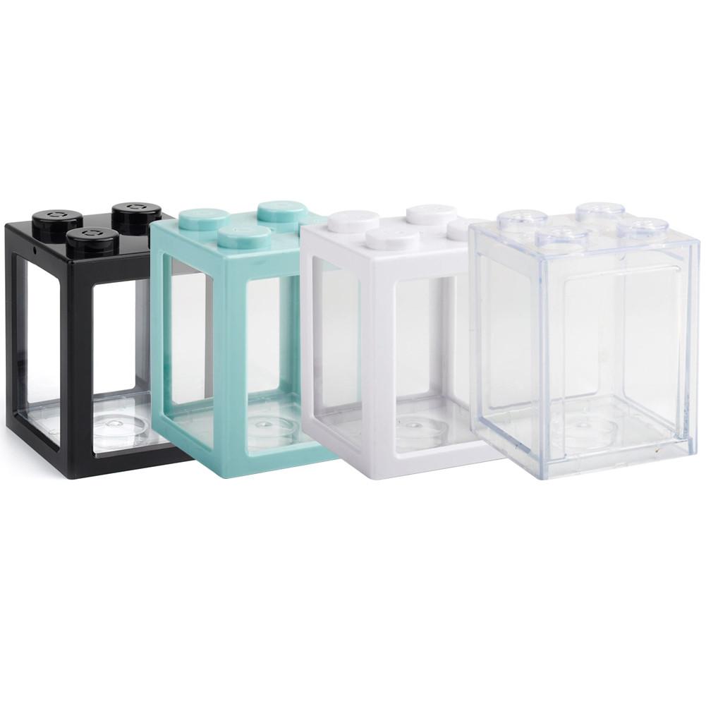 USB Mini Aquarium Fish Tank Stackable Fish Tank Ecological Small Reptile Pet Box For Office Tea Table Decor