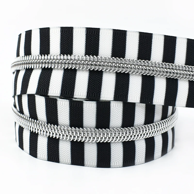 1-10M 5# Nylon Zippers Tapes for Sewing Shoes Purse Plastic Coil Zips Per Meter Clothes Bag Decoration Zip Closure Repair Kits: Antique Brass / Option2