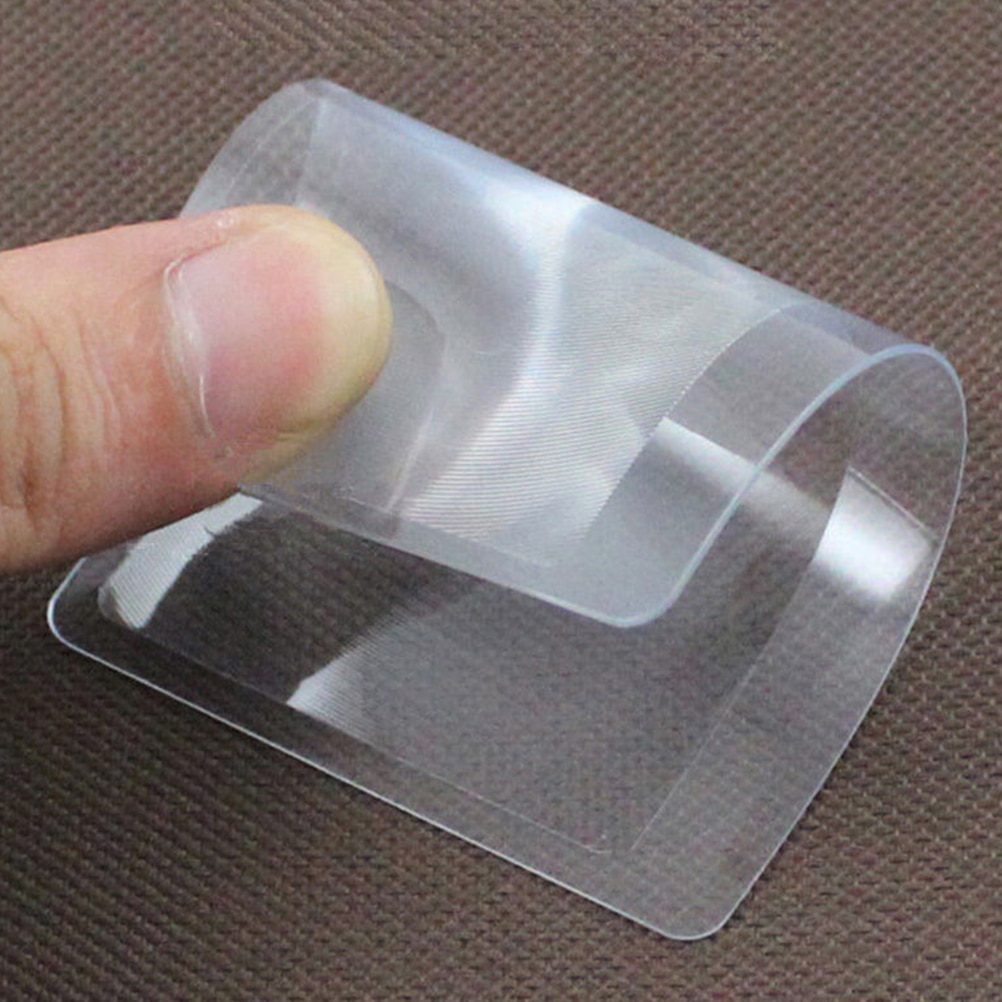 5 stk gennemsigtigt kreditkort 3 x forstørrelsesglas forstørrelse forstørrelses fresnel linse