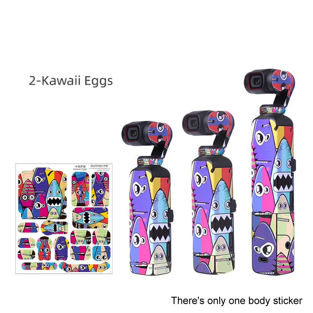 Multifunction Body Stickers Durable PVC Accessories Waterproof With Pattern Protective Film Adhesive For Osmo Pocket 2