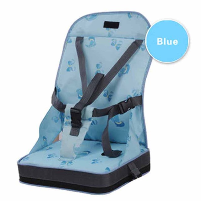 Bærbar babystol taske foldbar spædbarn rejse booster sæde momy taske børn fodring sikkerhedssæde nyfødte sygepleje spisestue høj stol: Blå tåge