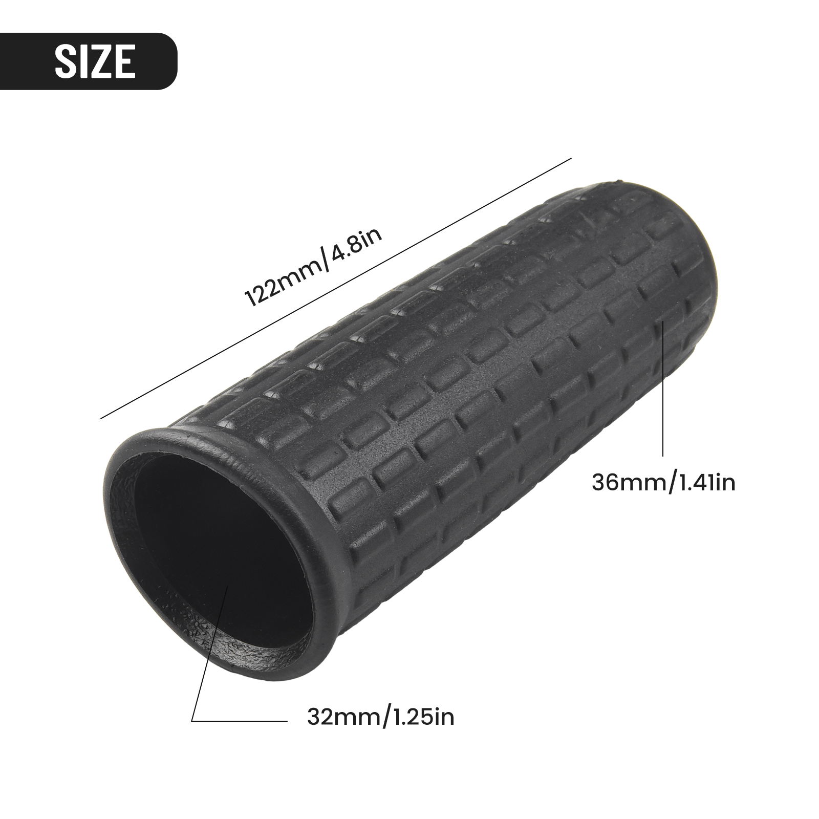 2pcs Wheelbarrow Handles Rubber Round Tubes Anti-skid Shock Absorption Universal Weatherproof Replacement Handle Cover: Blue