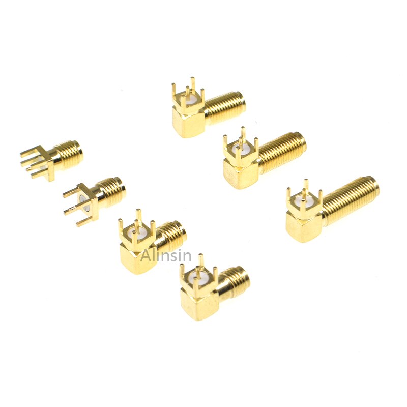 10PCS SMA KE/KHD/KWE RF Adapter Female jack connector Right Angle/Straight Solder type Antenna CONNECTOR PCB Mount 17MM 20/23 MM
