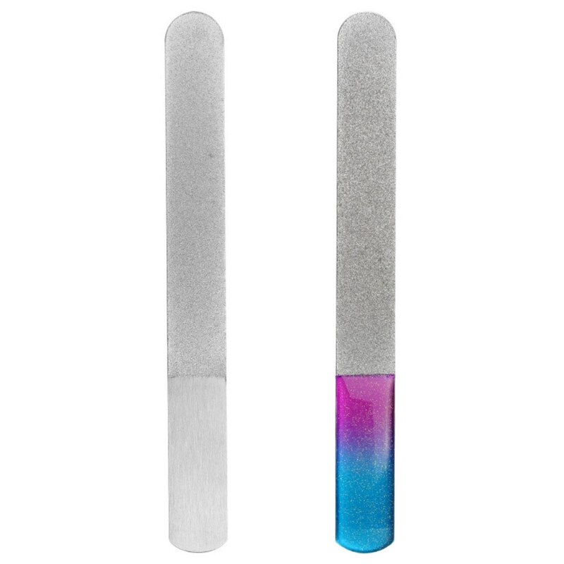 Rvs Glad Buffer Epoxyhars Polijstmachine Hars Polijsten Strip Gereedschap Metalen Nail Art Dubbelzijdig Bestand Manicure