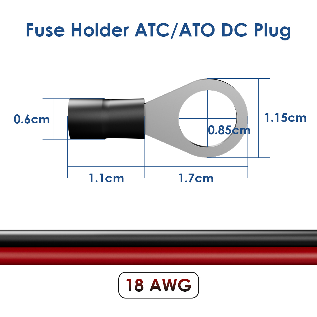 Para starlink mini cabo de alimentação específico extensão à prova dwaterproof água 14awg cablagem com suporte fusível automotivo atc/ato dc plug