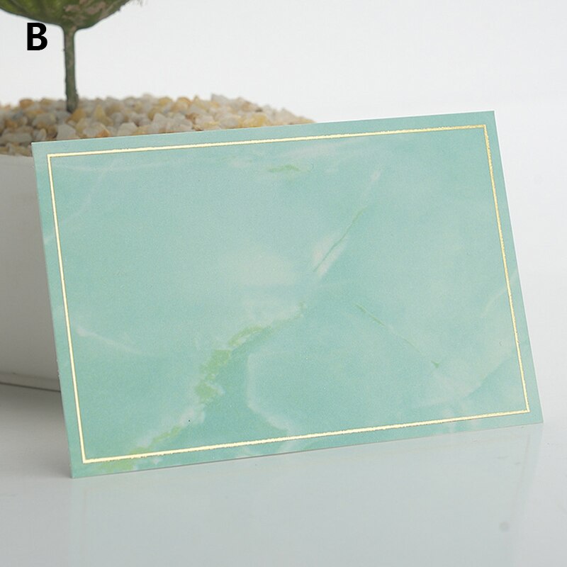 1PC Marbled Gold Stamping Card Fold Greeting Card Birthday Wishes Wedding Invitation Card Festival Party Supplies: Type B