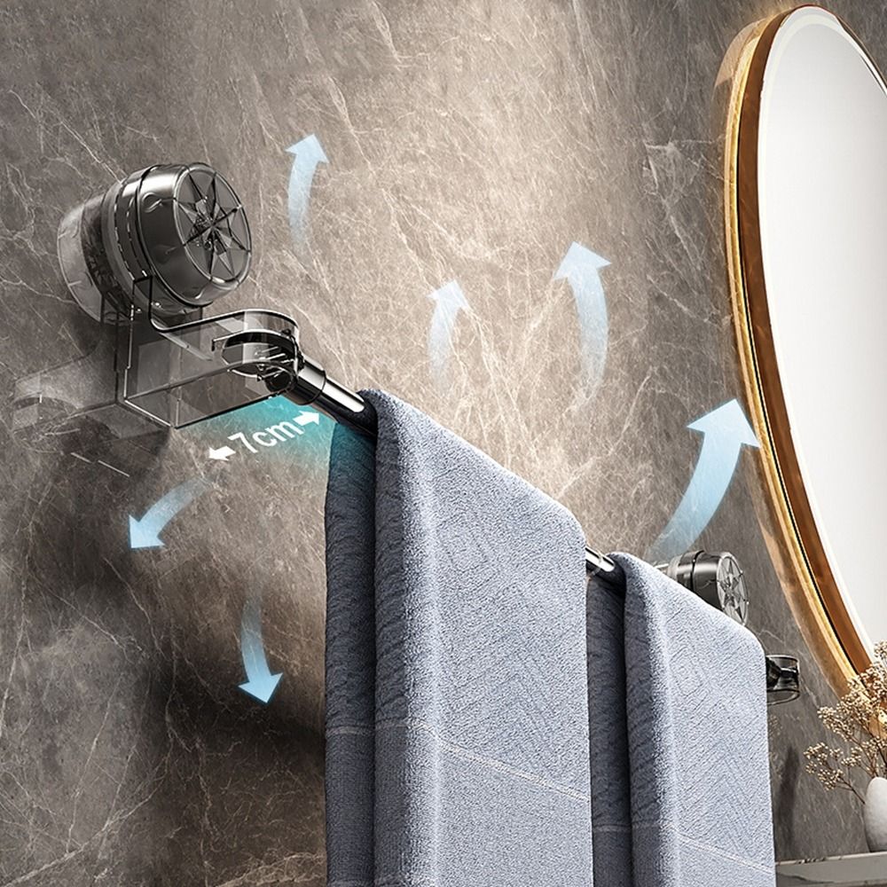 Kunststof zuignap handdoekenrek Wandmontage Verstelbare intrekbare handdoekstang Waterdicht verwijderbaar schoenenrek Badkamer