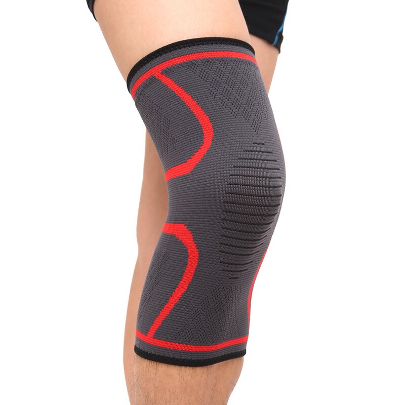1PCS Fitness Running Cycling KneePad Support Patella Brace Elastic Nylon Sport Compression Knee Pad Sleeve Basketball Volleyball: Red / XL