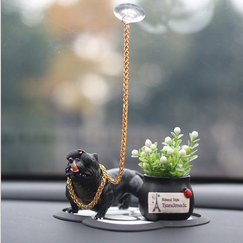 Painel do carro ornamento bully pitbull cão boneca auto acessórios interiores ornamentos bonito presente natal criativo decoração de casa