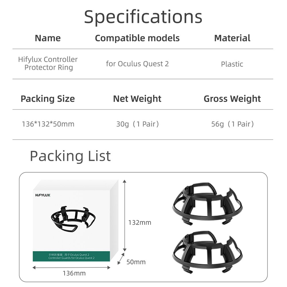 Vr Controller Fixer Bumper Voor Oculus Quest 2 Handvat Bumper Guard Cover Grip Anti-Collision Bescherming Frame Voor Oculus quest 2