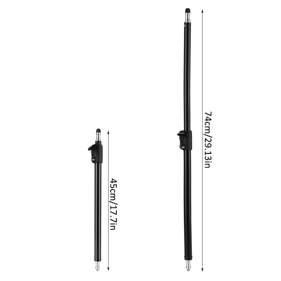 Photography Studio 45-74cm Adjustable Extension Rod Stick Pole for Light Microphone Arm Stand flash stand Extension Pole Gimbal