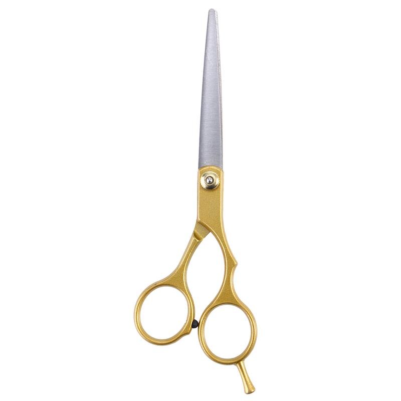 Tijera de pelo dorada para cortar, herramienta de estilismo, dientes de pelo, tijeras de acero inoxidable, tijeras profesionales para peluquería barbería y corte de pelo