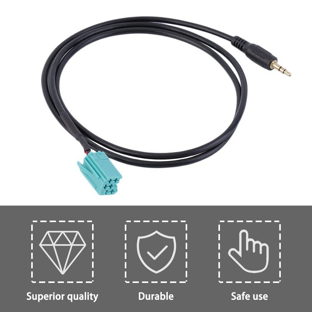 Cable de Audio estéreo para coche Renault Clio Megane, adaptador de entrada auxiliar de 1,5 M, Jack de 3,5mm, accesorios de estilo de coche, novedad de 2005